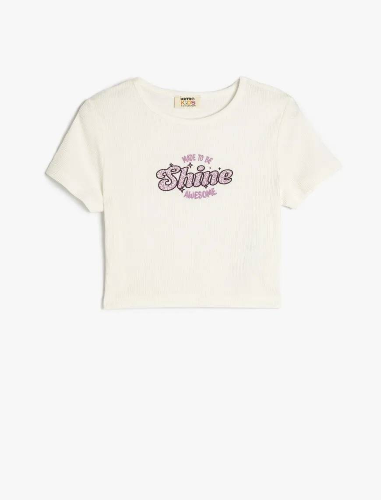 Resim Koton Kız Çocuk Kısa Kol T-shirt 5SKG10268AK
