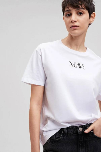 Resim Mavi Mavı Logo Kadın T-Shirt M1611594-620