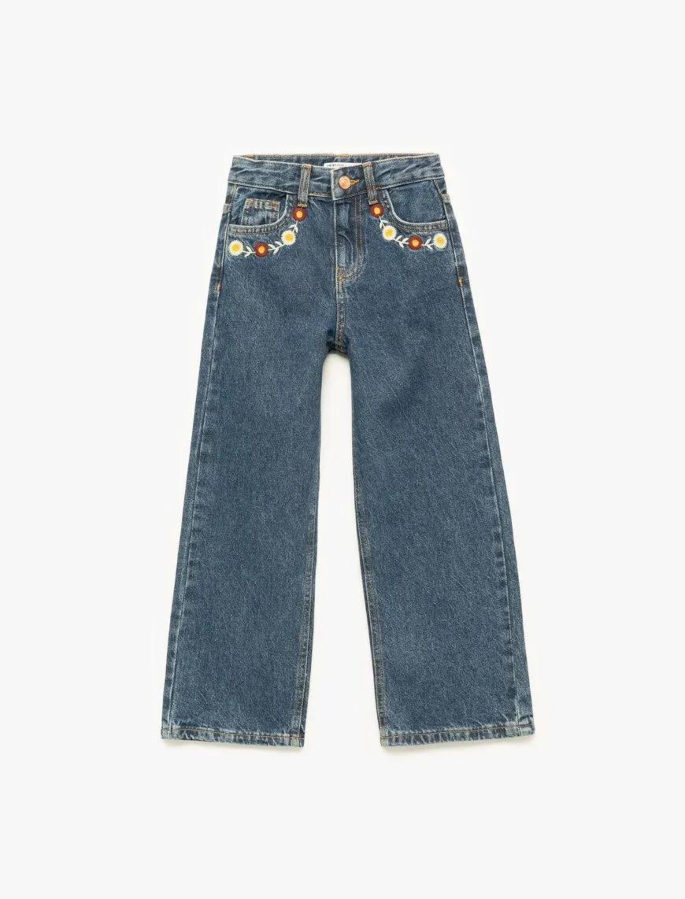 Resim Koton Kız Çocuk Jean Pantolon 6Wkg40029Ad