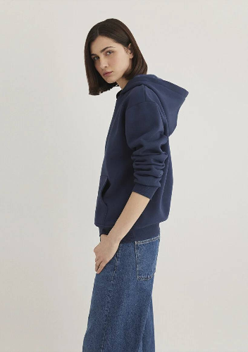 Resim Mavi Kapüşonlu Kadın Sweatshirt M167299-70488