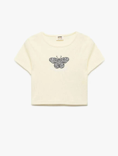 Resim Koton Kız Çocuk Kısa Kol T-shirt 5SKG10269AK
