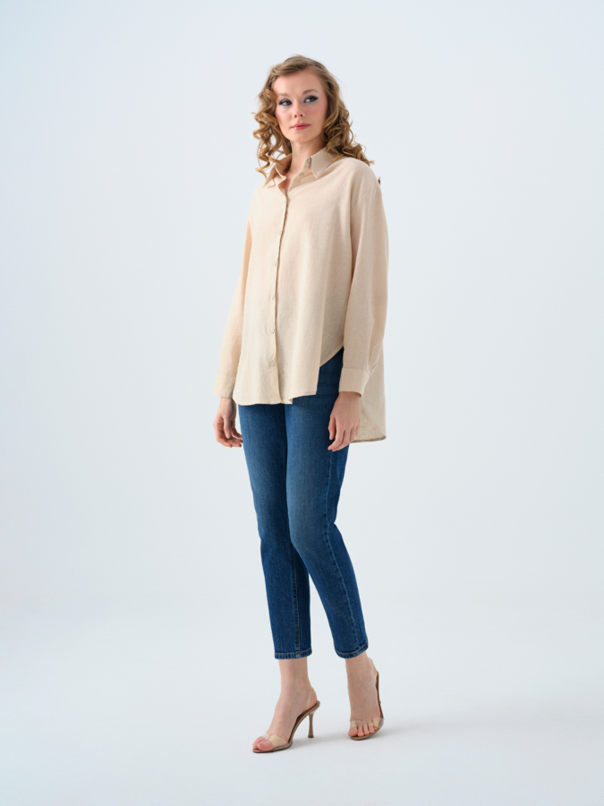 Resim Loft Kadın Loose Fit  UZUN KOL Gömlek Lf2038437