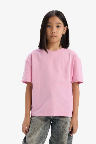 Resim Defacto Kız Çocuk Kısa Kol T-shirt D9099A8PN444