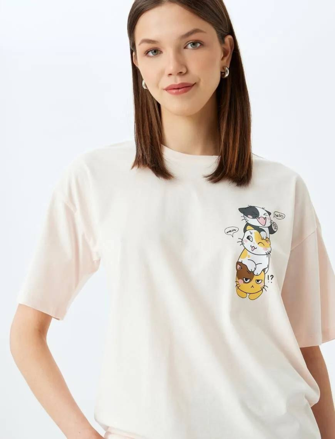 Resim Koton Kadın T-shirt 5SAL10116IK