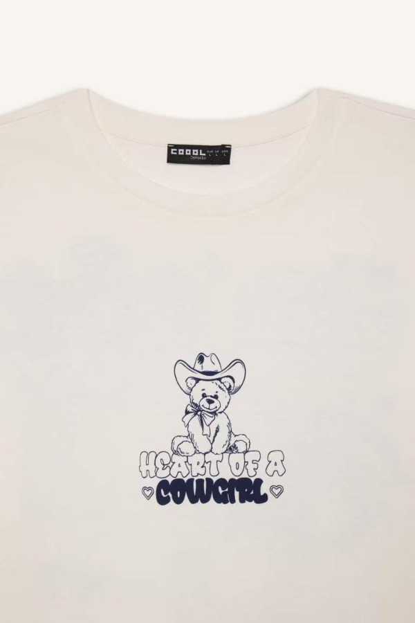 Resim Defacto Kadın Kısa Kol T-shirt E4683AX/WT32