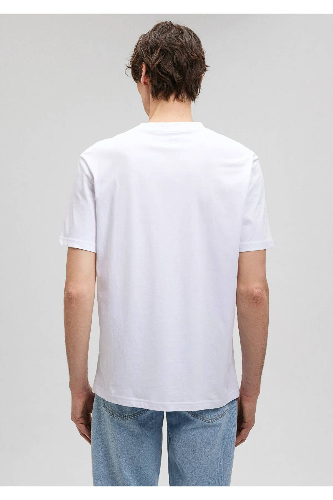 Resim Mavi Loose Erkek T-shırt M0612682-620