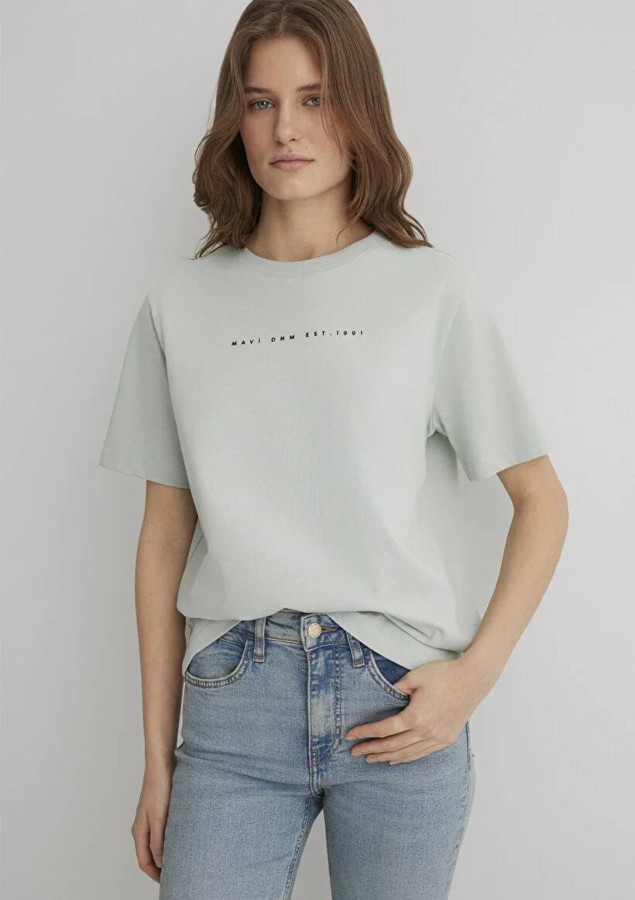 Resim Mavi Logo Kadın T-Shirt M1613147-70148