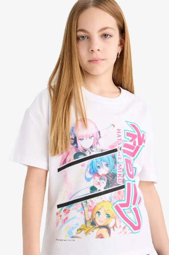 Resim Defacto Kız Çocuk T-shirt E6516A8WT34