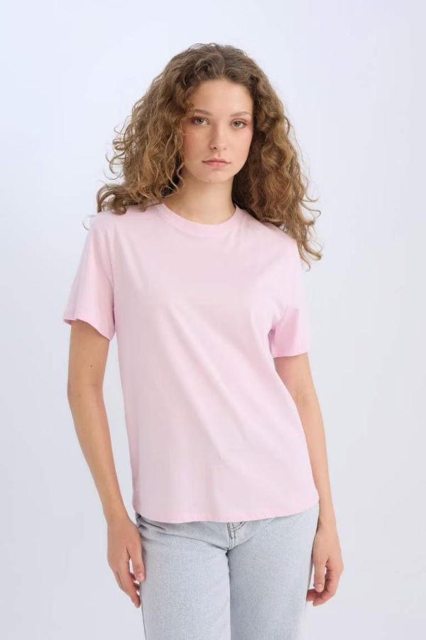 Resim Defacto Kadın Kısa Kol T-shirt D9592AX/PN633
