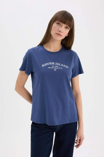 Resim Defacto Kadın Kısa Kol T-shirt E2792AX/IN231