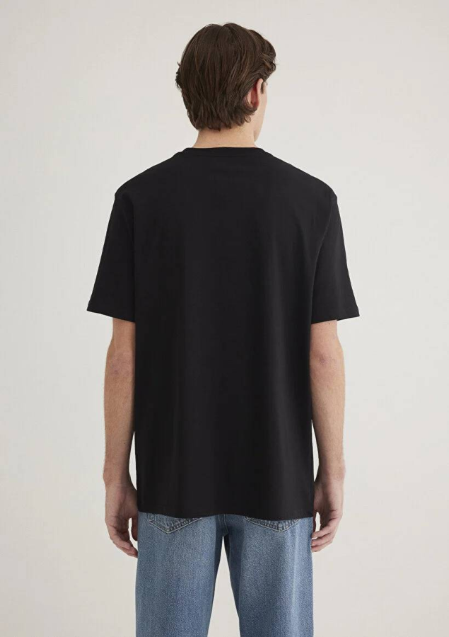 Resim Mavi Baskılı Erkek T-Shirt M0610100-900