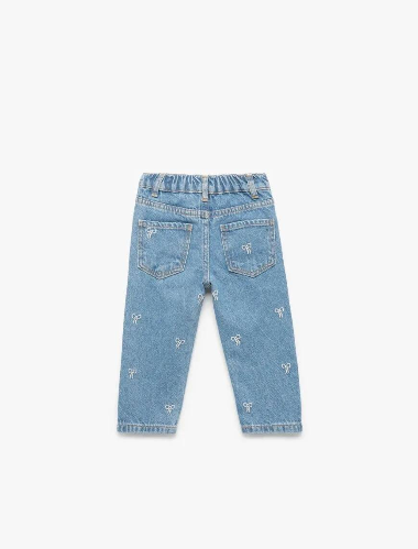 Resim Koton Kız Bebek Jean Pantolon 6Wmg40006Ad