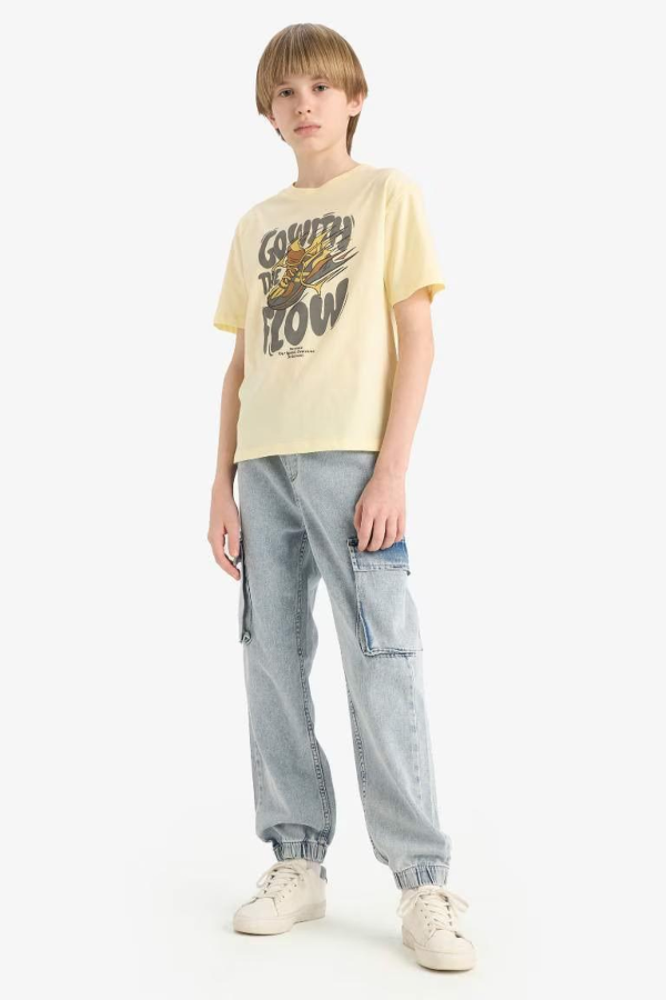 Resim Defacto Erkek Çocuk Kısa Kol T-shirt E6312A8YL487