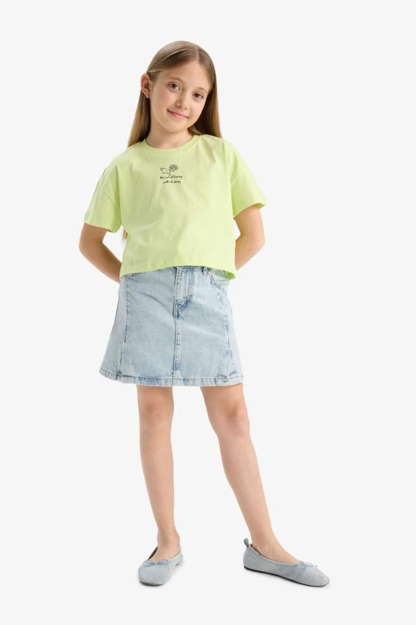 Resim Defacto Kız Çocuk T-shirt E6743A8/GN404