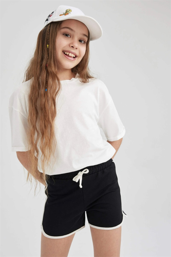Resim Defacto Kız Çocuk  Kot&Kanvas Şort D9058A8BK81