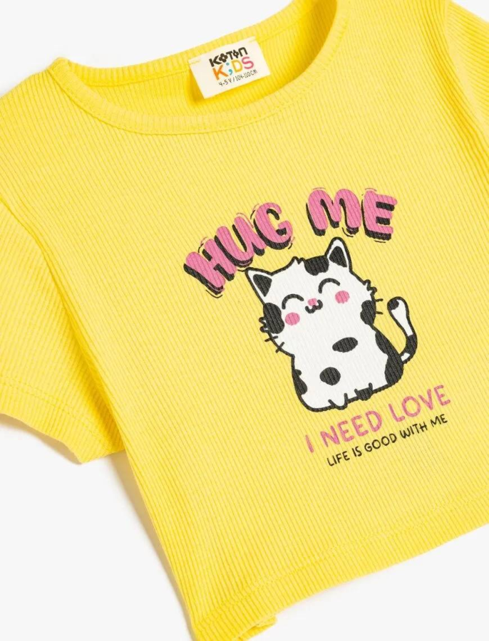 Resim Koton Kız Çocuk Kısa Kol T-shirt 5SKG10252AK