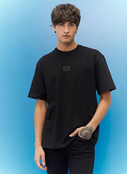 Resim Lee Erkek T-shirt L222001001 L222001 Small Logo Oversize