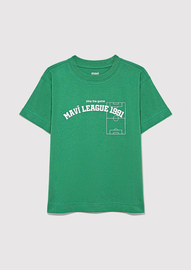 Resim Mavi Game Day Baskılı Erkek Çocuk T-Shirt M6610265-71843
