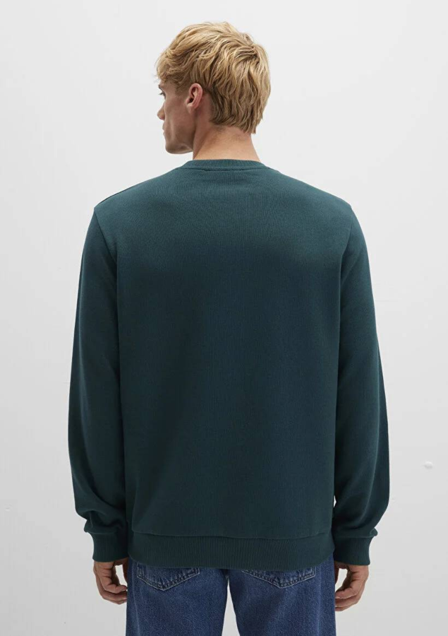 Resim Mavi Bisiklet Yaka Erkek Sweat M0S10421-71929