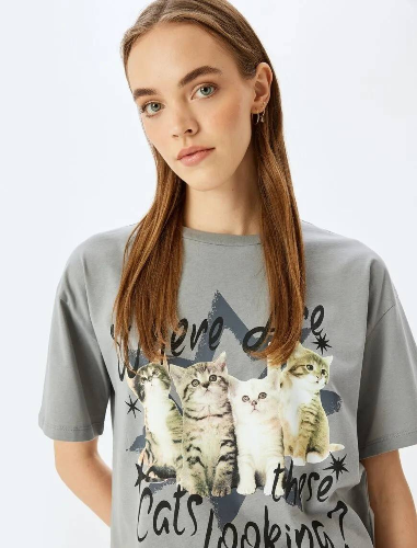 Resim Koton Kadın T-shirt 5SAL10139IK