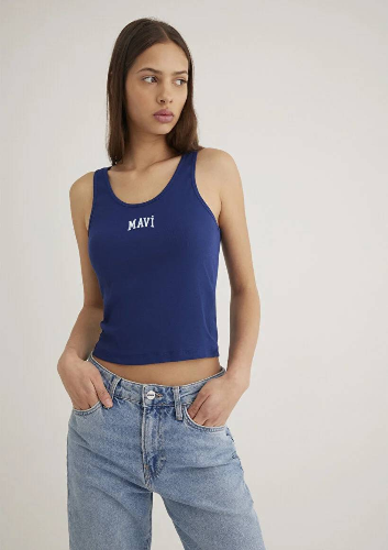 Resim Mavi Logo Kadın T-Shirt M1611899-70722