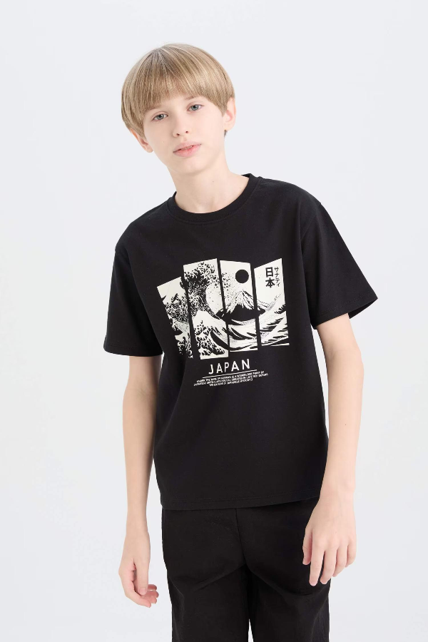 Resim Defacto Erkek Çocuk Kısa Kol T-shirt D9278A8BK81