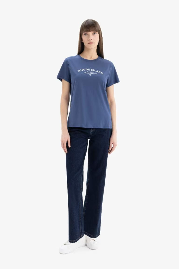 Resim Defacto Kadın Kısa Kol T-shirt E2792AX/IN231