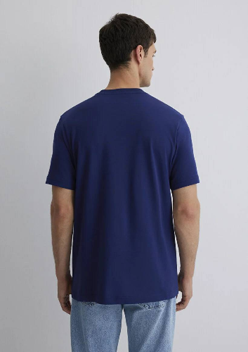 Resim Mavi Regular Erkek  T-shirt M0612587-70496