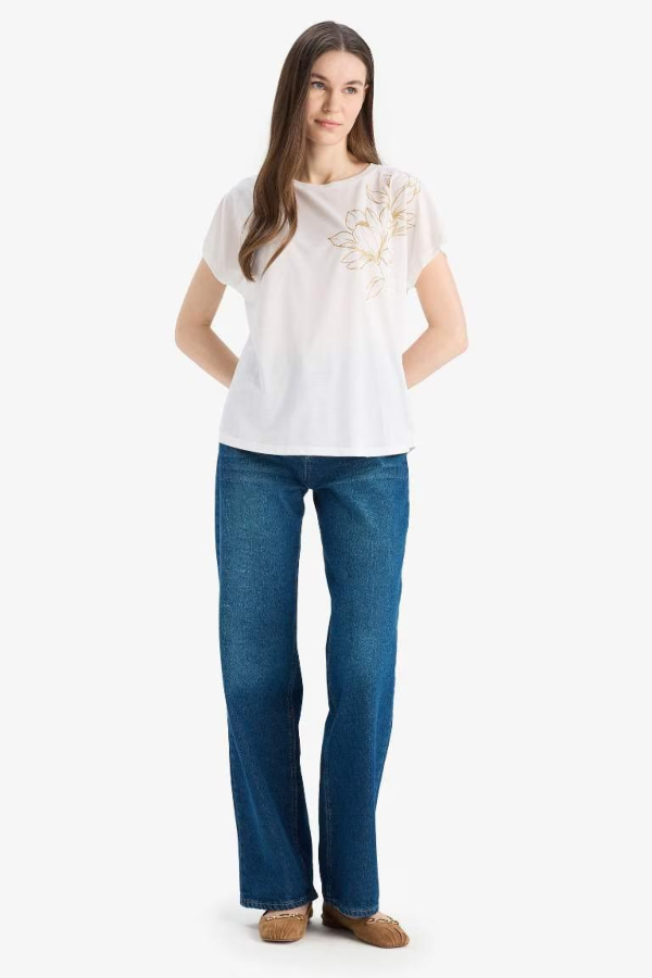 Resim Defacto Kadın T-shirt E9892AX/ER105