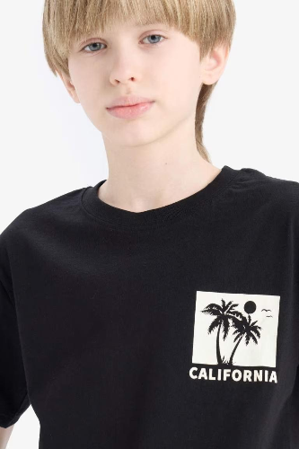 Resim Defacto Erkek Çocuk Kısa Kol T-shirt E0099A8/BK81