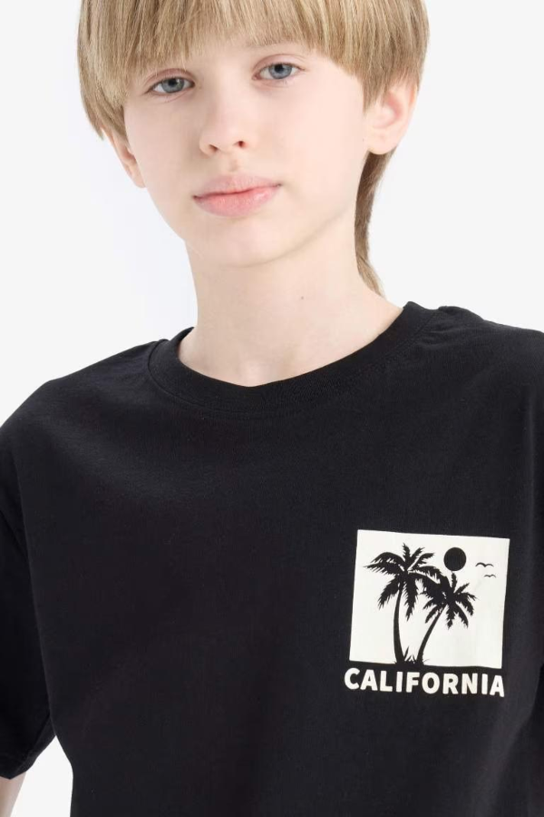 Resim Defacto Erkek Çocuk Kısa Kol T-shirt E0099A8/BK81