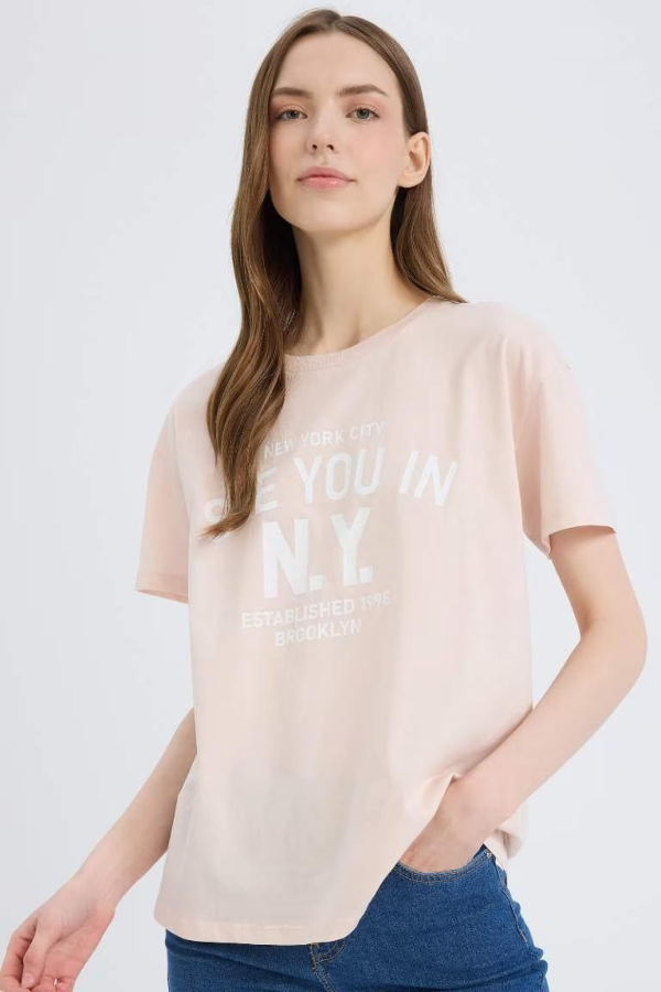 Resim Defacto Kadın T-shirt E0720AX/PN26