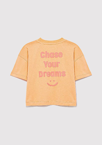 Resim Mavi Chase Your Dreams Baskılı Kız Çocuk T-Shirt M7610271-84657