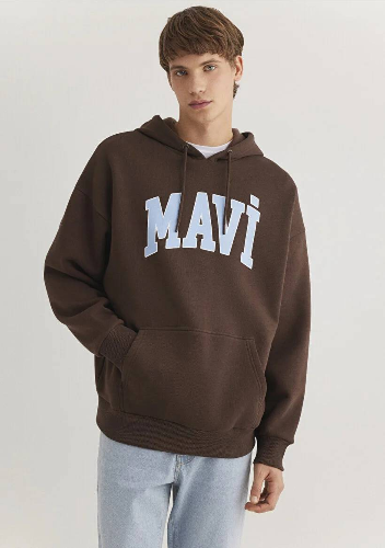 Resim Mavi Baskılı Erkek Sweat M067149-88067