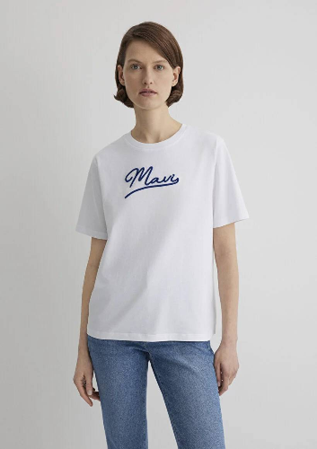 Resim Mavi Regular Kadın  T-shirt M1612421-620