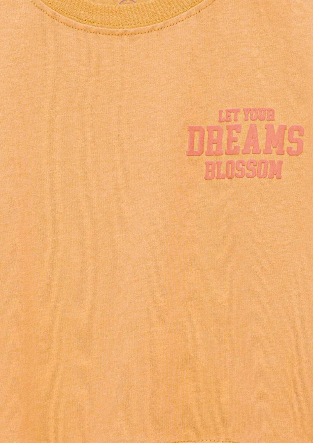 Resim Mavi Chase Your Dreams Baskılı Kız Çocuk T-Shirt M7610271-84657