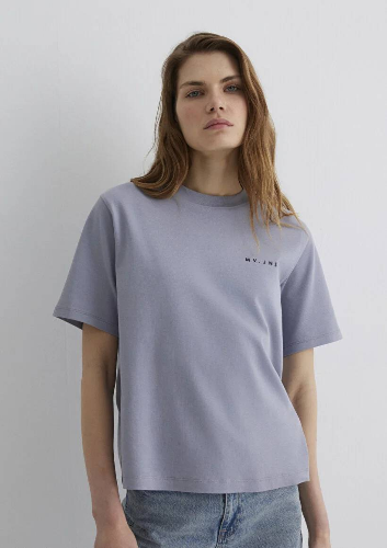 Resim Mavi Regular Kadın  T-shirt M1613148-81919