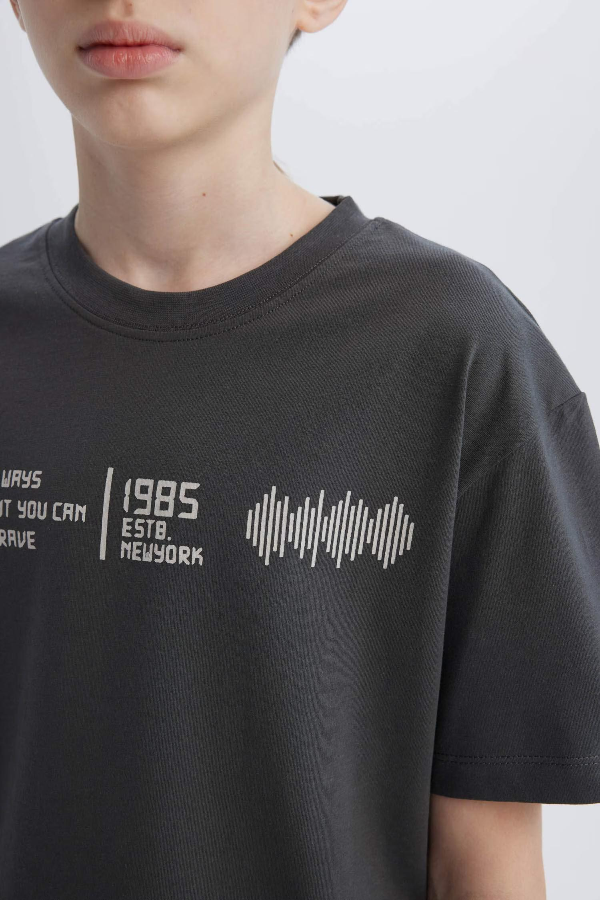 Resim Defacto Erkek Çocuk Kısa Kol T-shirt B6165A8AR213