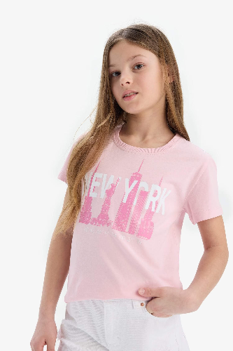Resim Defacto Kız Çocuk Kısa Kol T-shirt E0349A8/PN47