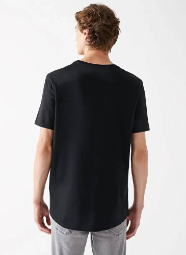 Resim Mavi Basıc Erkek T-Shirt M067082-900