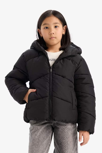 Resim Defacto Kız Çocuk  Mont C5389A8/BK27