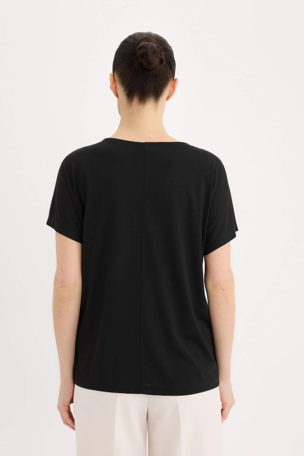 Resim Defacto Kadın Kısa Kol T-shirt K7701AZBK81