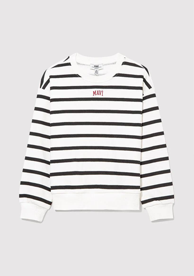 Resim Mavi Logo Baskılı Kız Çocuk Sweat M7S10038-900