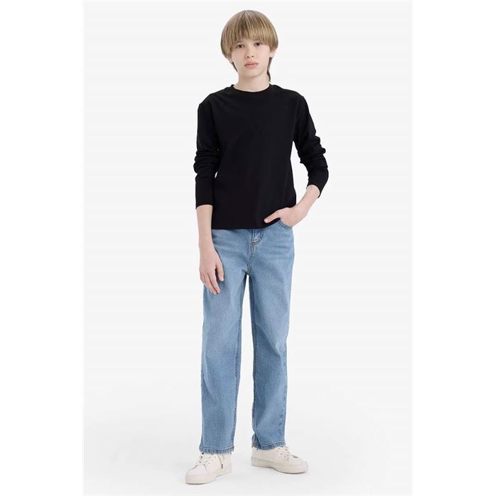 Resim Defacto Erkek Çocuk Uzun Kol T-shirt K1686A6/BK81