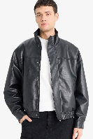 Resim Defacto Erkek  Deri Mont D2427AX/BK27