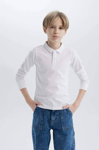 Resim Defacto Erkek Çocuk Uzun Kol T-shirt L0288A6/WT34