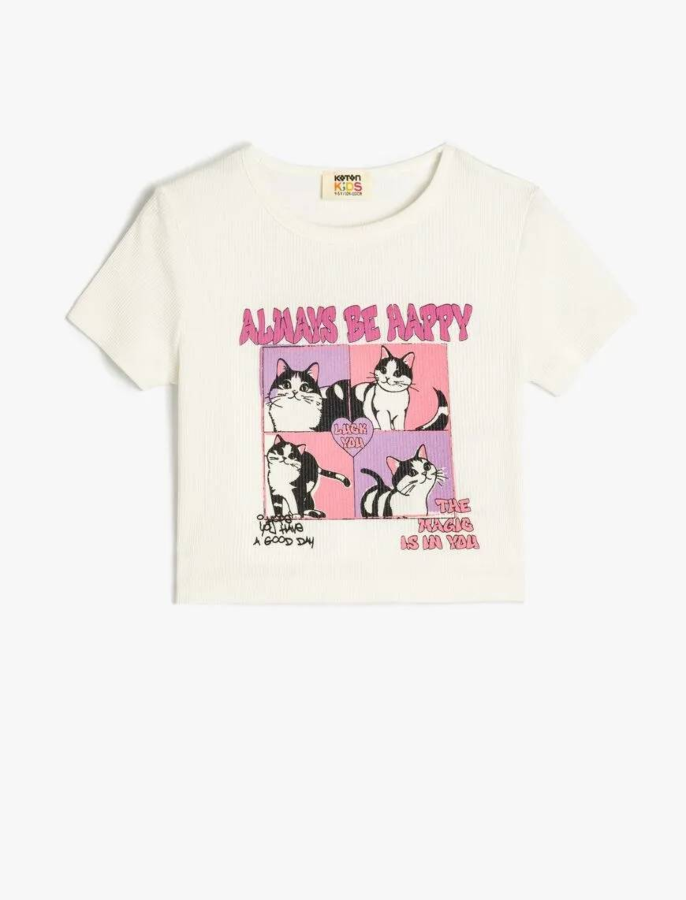 Resim Koton Kız Çocuk T-shirt 5SKG10235AK
