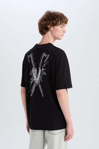 Resim Defacto Erkek  T-shirt E3277AXBK81