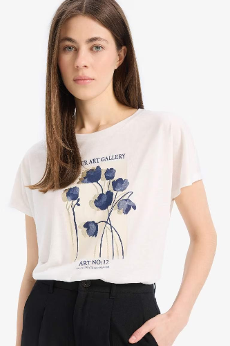 Resim Defacto Kadın T-shirt E5138AX/ER105