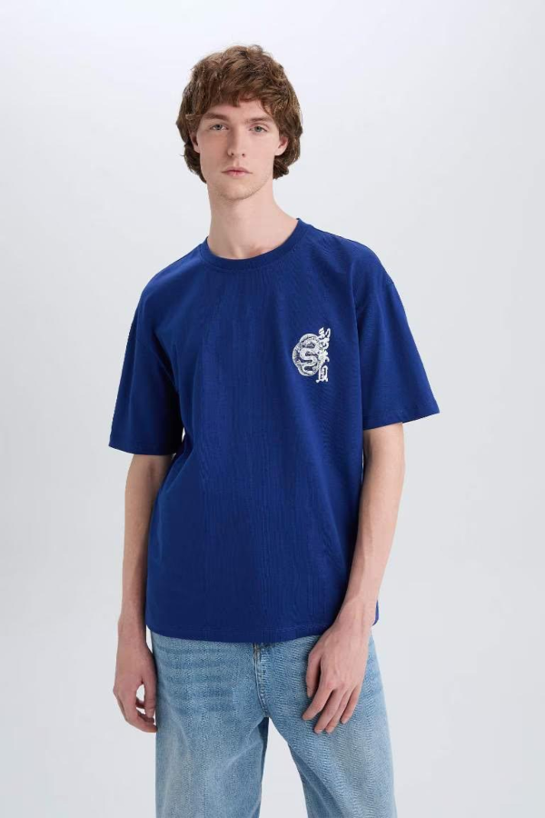 Resim Defacto Erkek T-shirt D6156AX/BE753